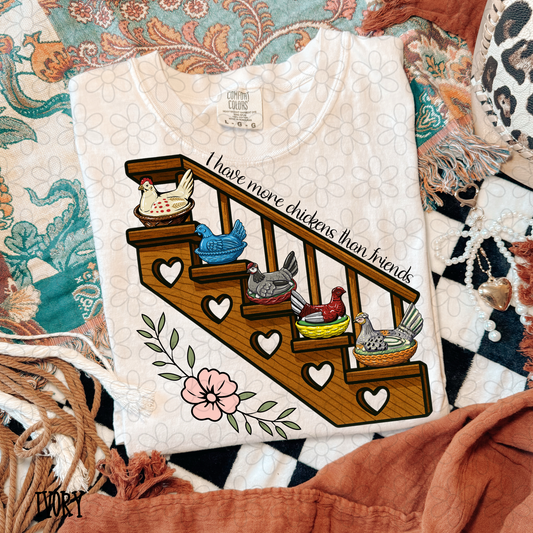 I Have More Chickens Than Friends Kids Completed Tee