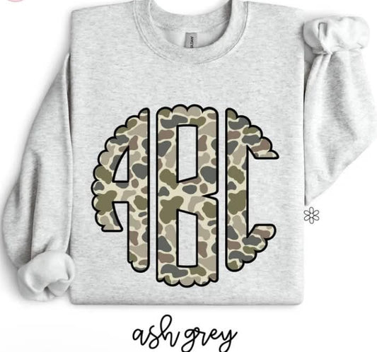 Camo Monogram DTF Transfer