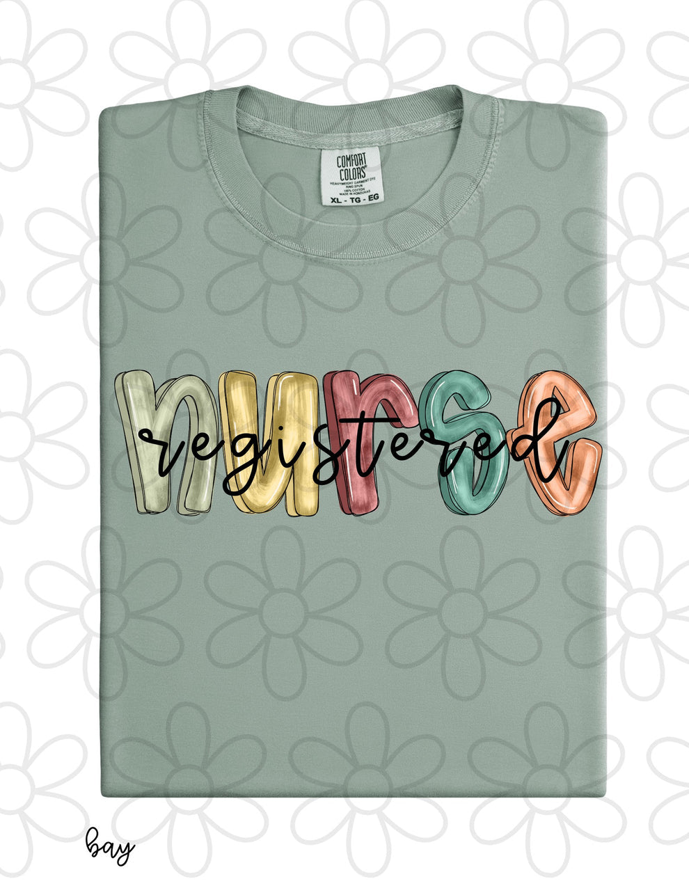 Custom Cursive Neutral Ombre Names Completed Tee