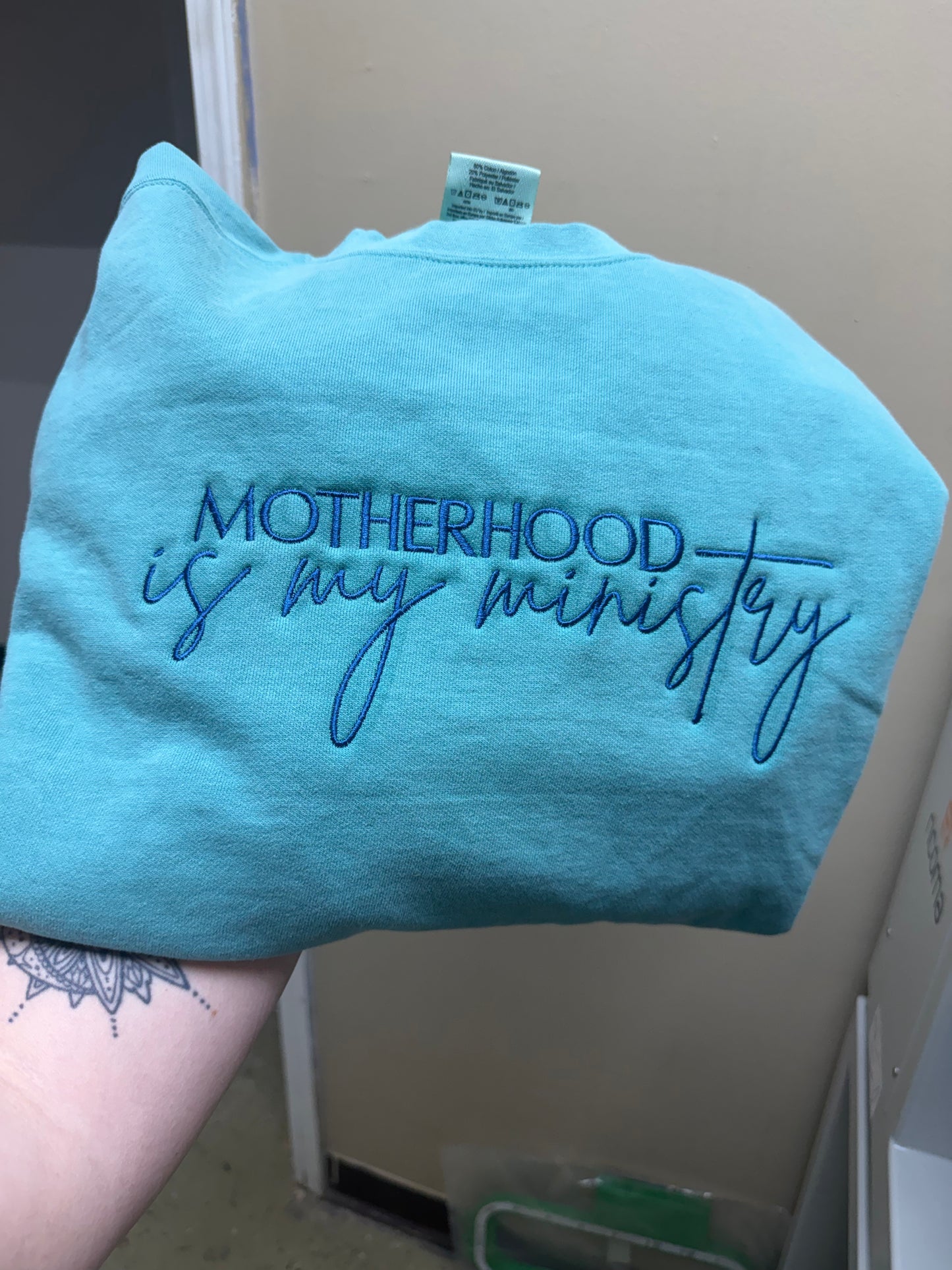 Motherhood Is My Ministry Embroidery