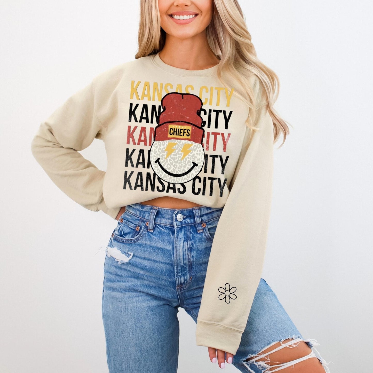 Kansas City Smiley Completed Tee