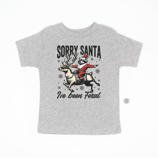 Sorry Santa I’ve Been Feral Deer Kids Completed Tee