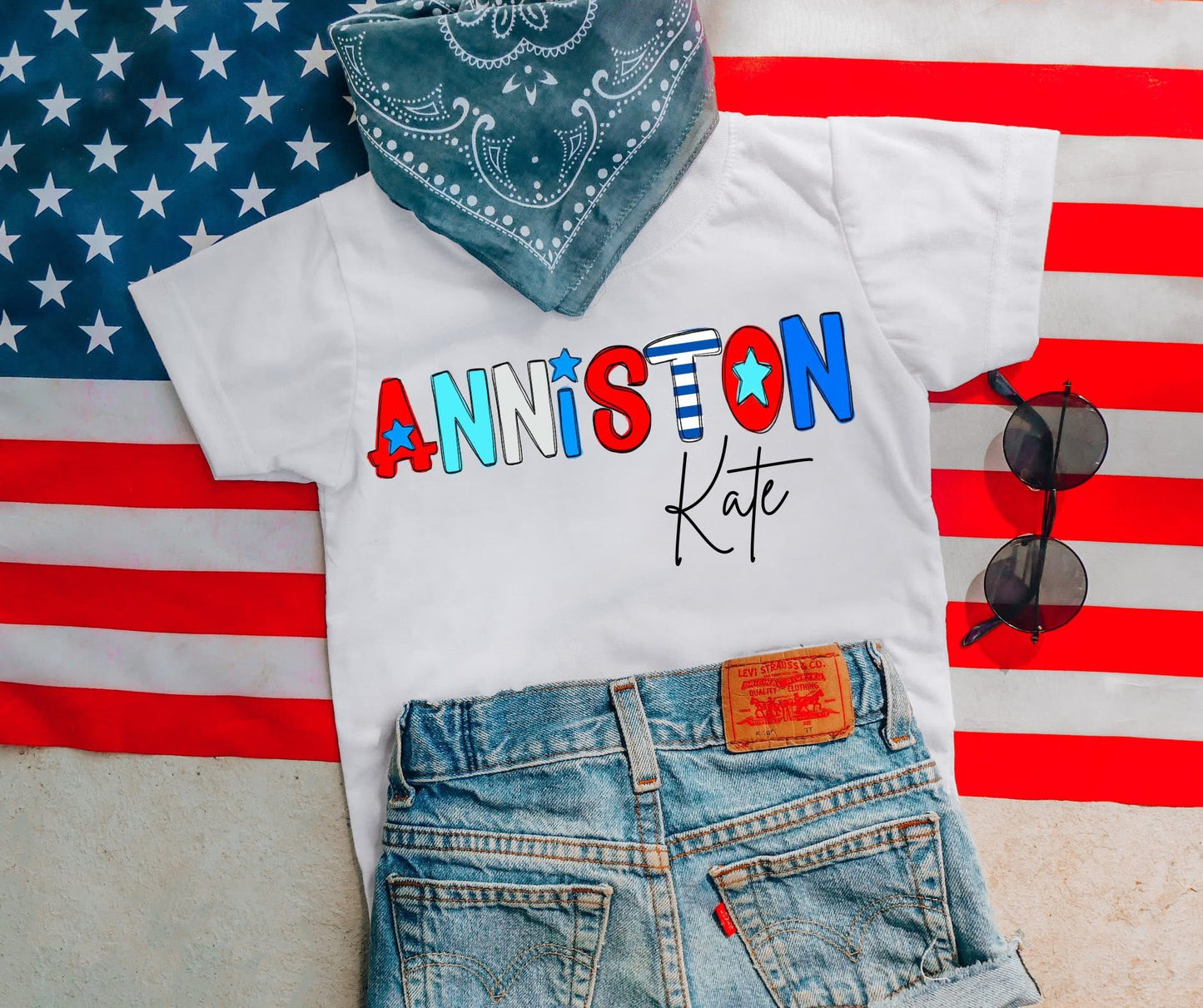 Custom 4th Of July Names DTF Transfer