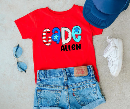 Custom 4th Of July Names DTF Transfer