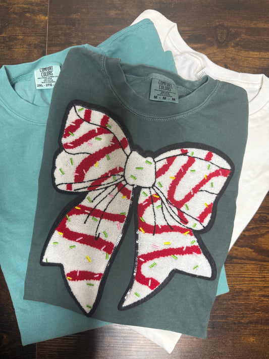 Christmas Cake Bow Patch