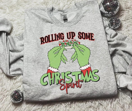 Rolling up some Christmas Spirt Completed Tee