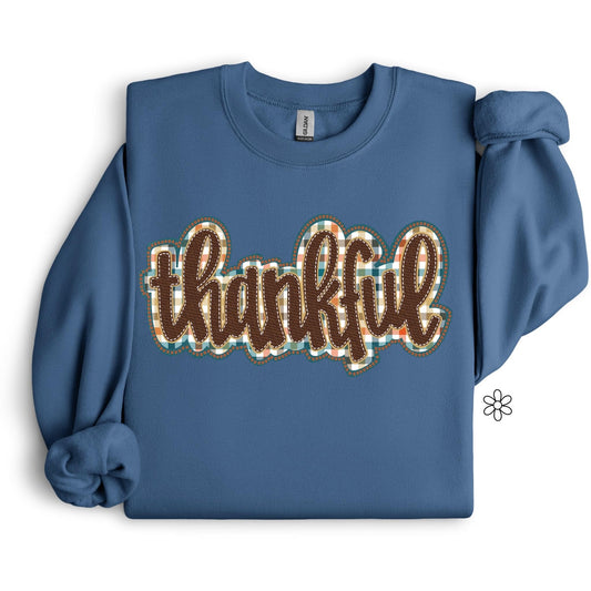Plaid Thankful Completed Tee