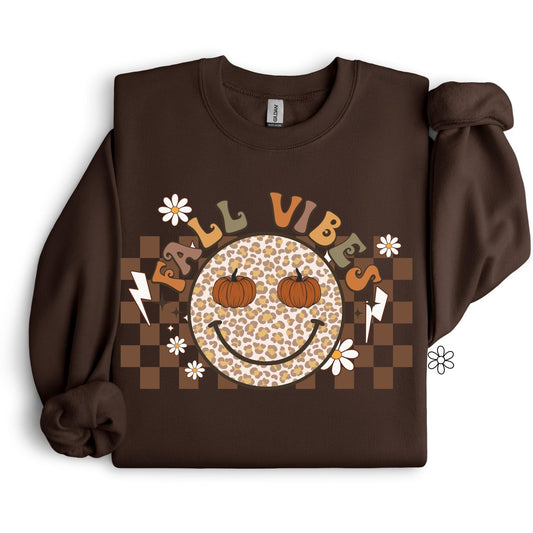 Fall Vibes Smiley Completed Tee