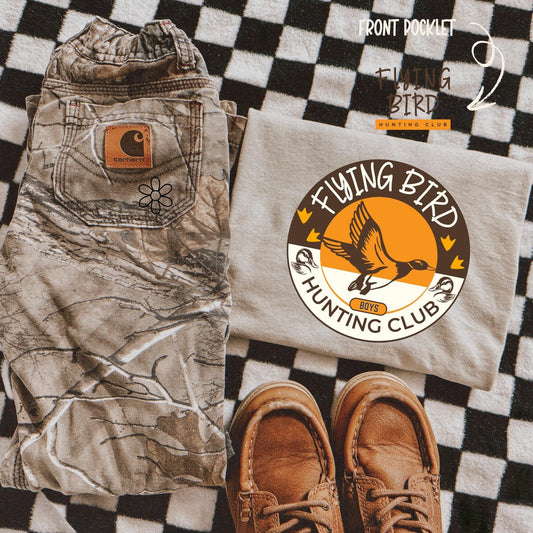 Flying Bird Hunting Club Front & Back Completed Tee