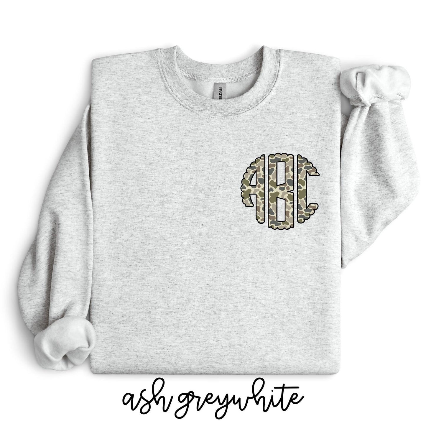 Custom Duck Camo Monogram Kids Completed Tee