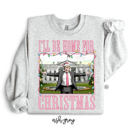 Trump I'll Be Home For Christmas Kids Completed Tee