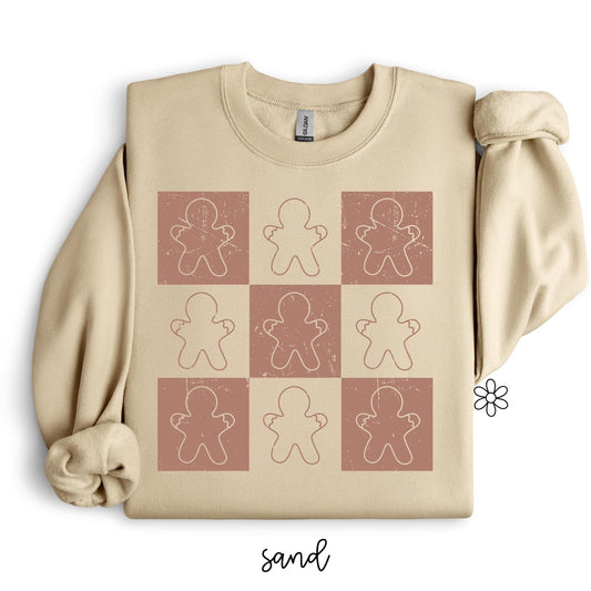 Gingerbread Check Kids Completed Tee