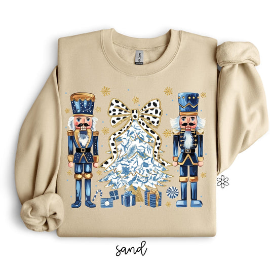 Blue Floral Tree Nutcracker Kids Completed Tee