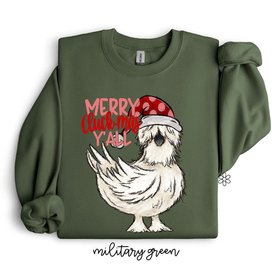 Merry Cluck-Mas Y'all Kids Completed Tee