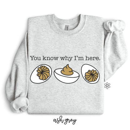 Deviled Eggs You Know Why I'm Here Kids Completed Tee