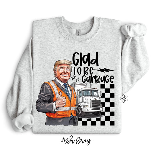 Trump Glad To Be Garbage Kids Completed Tee