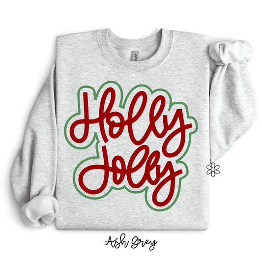 Red & Green Holly Jolly Kids Completed Tee