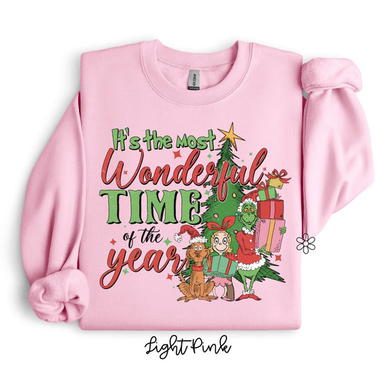 Grinch Most Wonderful Time Of The Year Kids Completed Tee