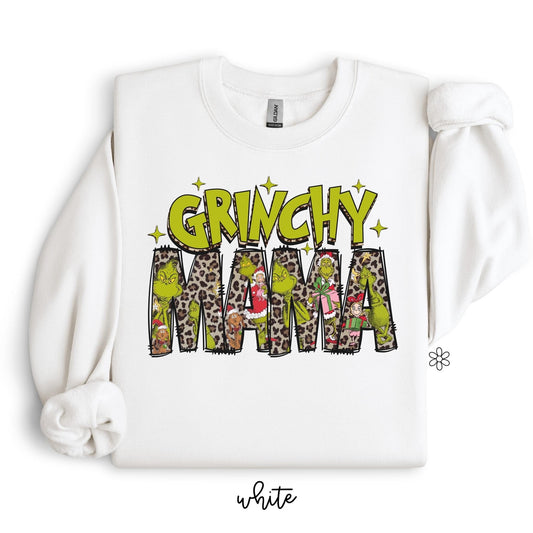 Grinchy Mama Leopard Completed Tee