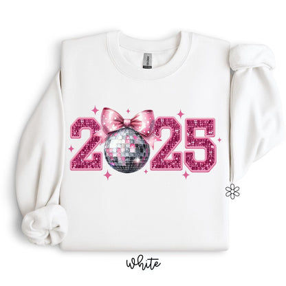 Pink Glitter 2025 Disco Ball Completed Tee