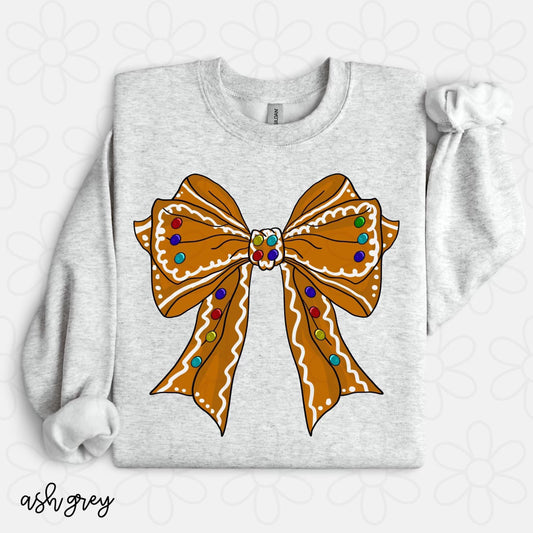 Gingerbread Coquette Bow Kids Completed Tee
