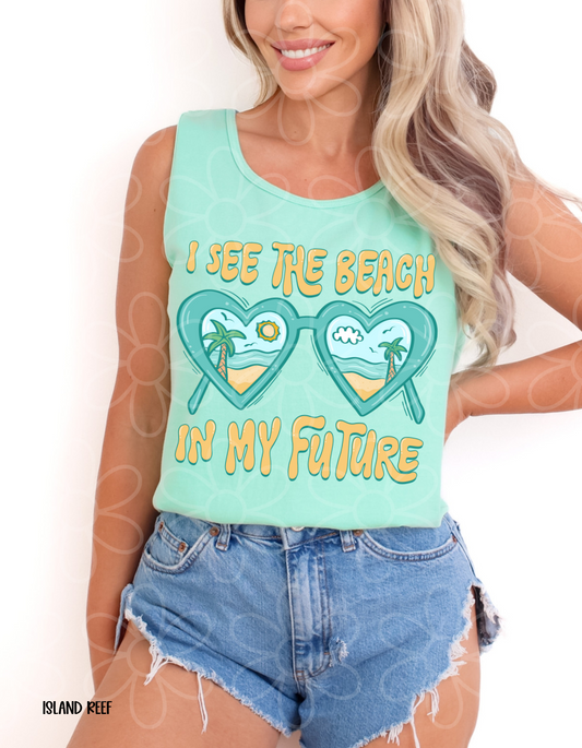 I See The Beach In My Future Kids Completed Tee