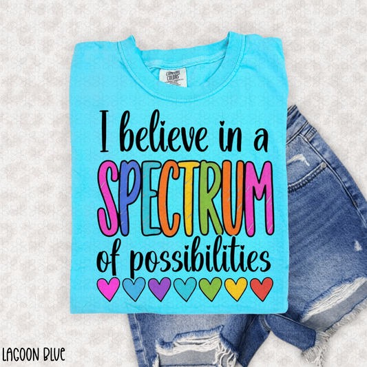 I Believe In Spectrum Of Possibilities Completed Tee