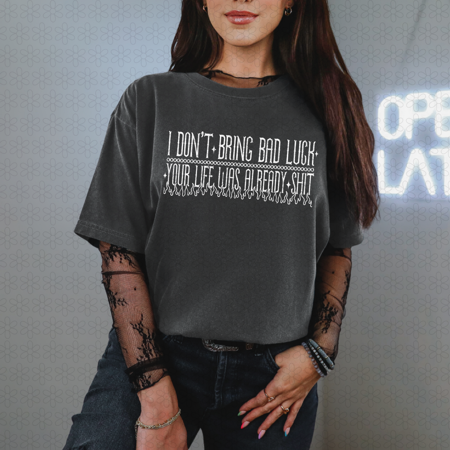 I Dont Bring Bad Luck (Multiple Colors) Completed Tee