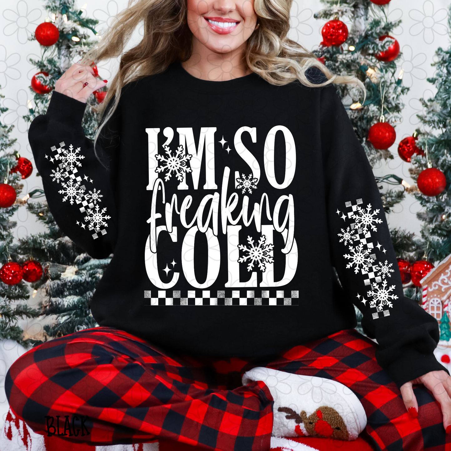 I'm So Freakin Cold Checkered White Completed Tee