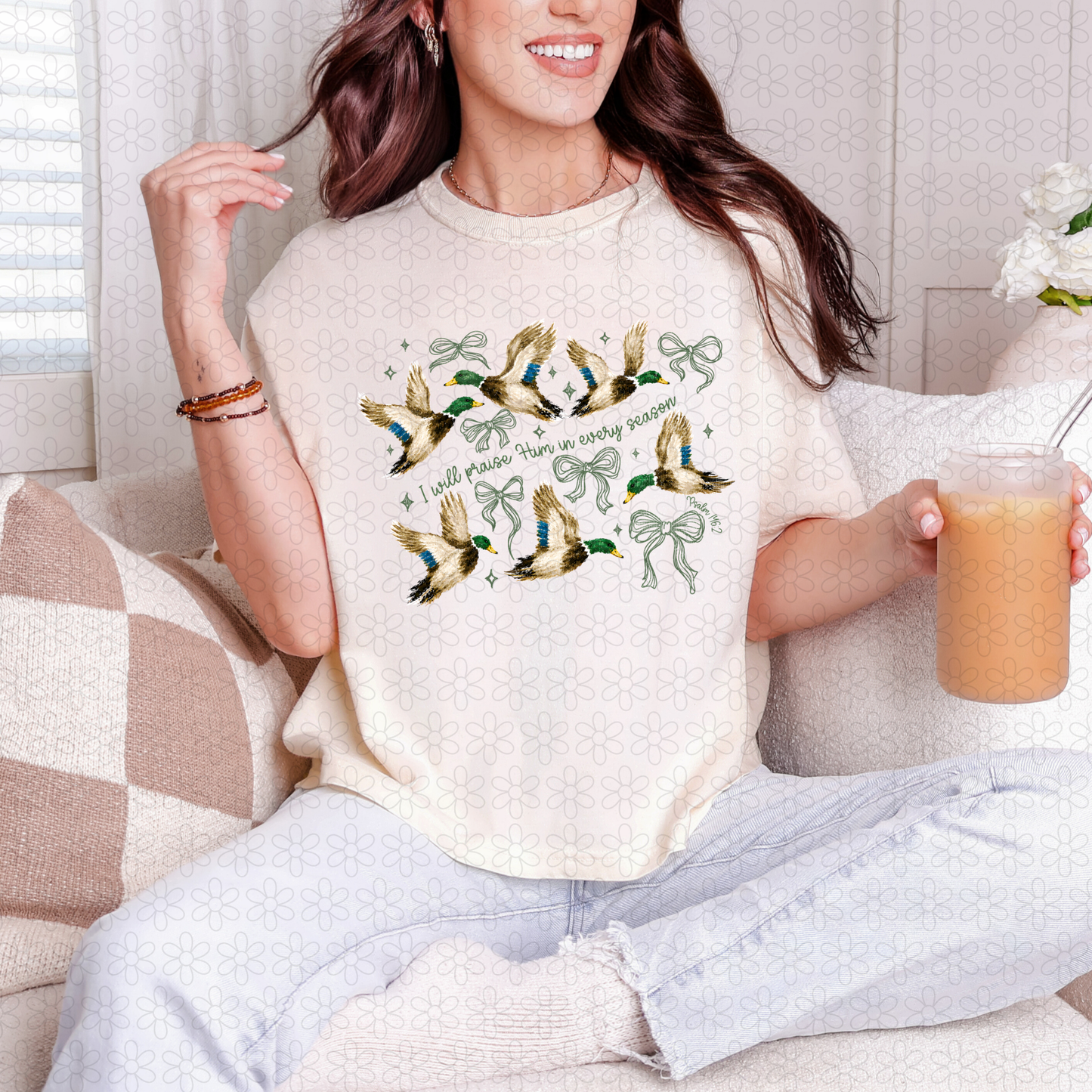 I will praise him in every season Completed Tee