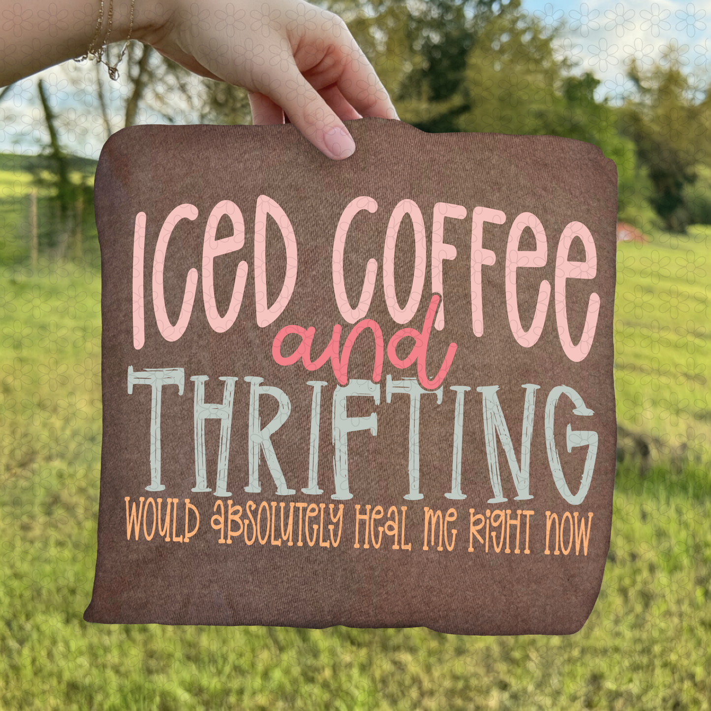 Iced Coffee And Thrifting Completed Tee