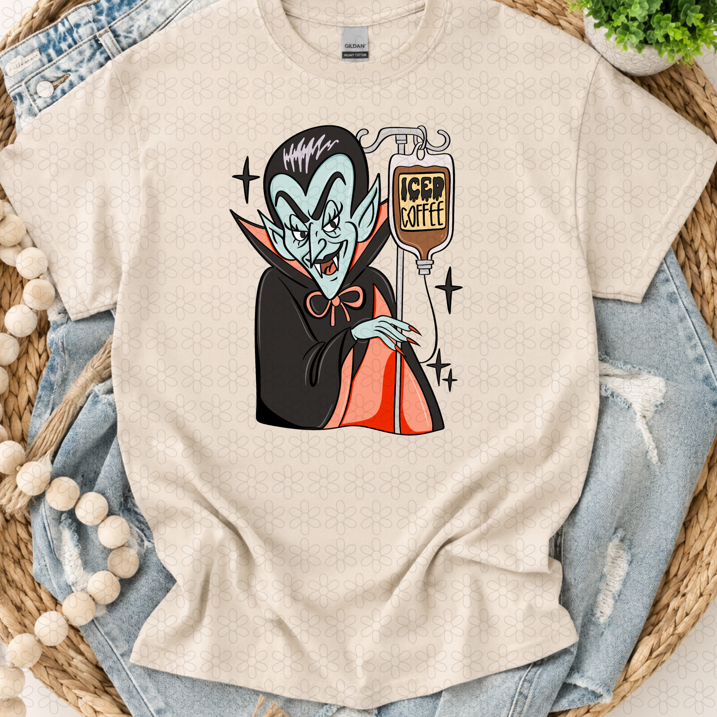 Iced Coffee Vampire Completed Tee