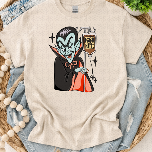 Iced Coffee Vampire Completed Tee