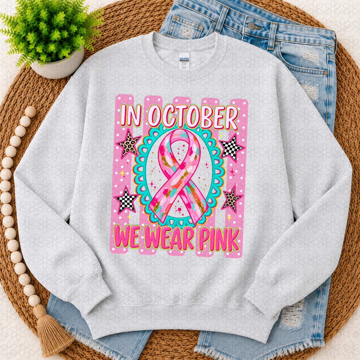 Pink Out Pumpkin DTF Transfer