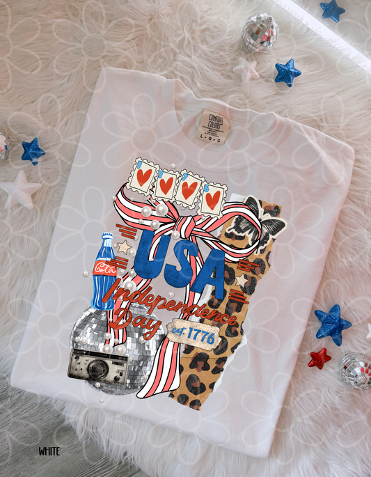 Independence Day Leopard Completed Tee