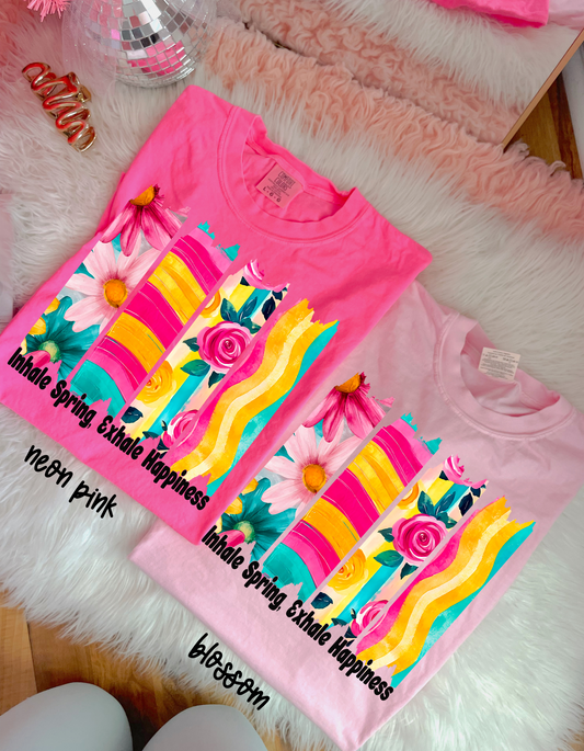 Inhale Spring, Exhale Happiness Kids Completed Tee
