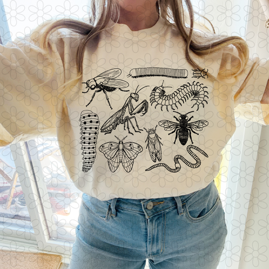 Insect Collage DTF Transfer