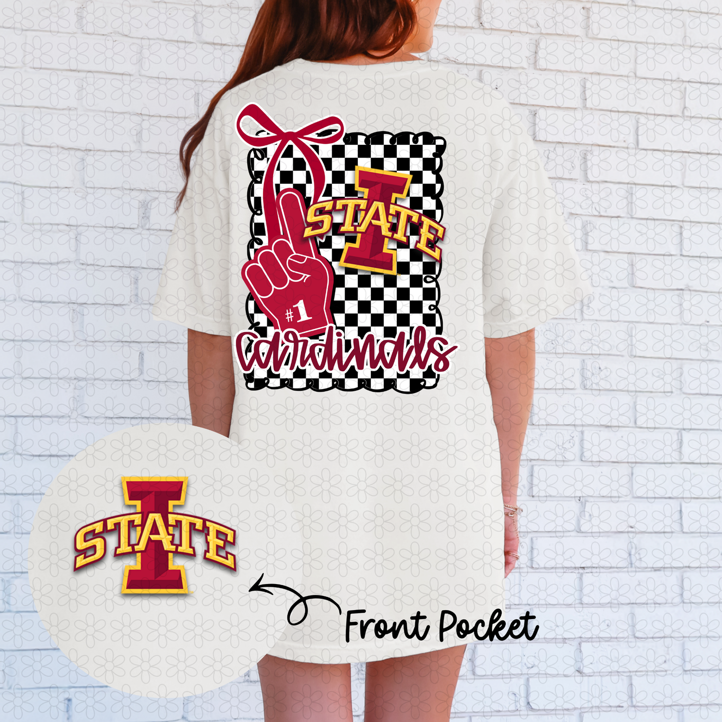 Bow Checkered Teams (Multiple Options) Completed Tee