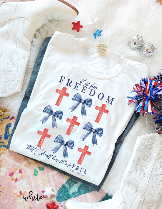 It Is For Freedom That Christ Has Set Us Free Completed Tee