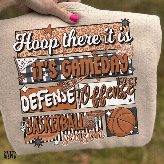 It's Game Day Basketball Season Kids Completed Tee