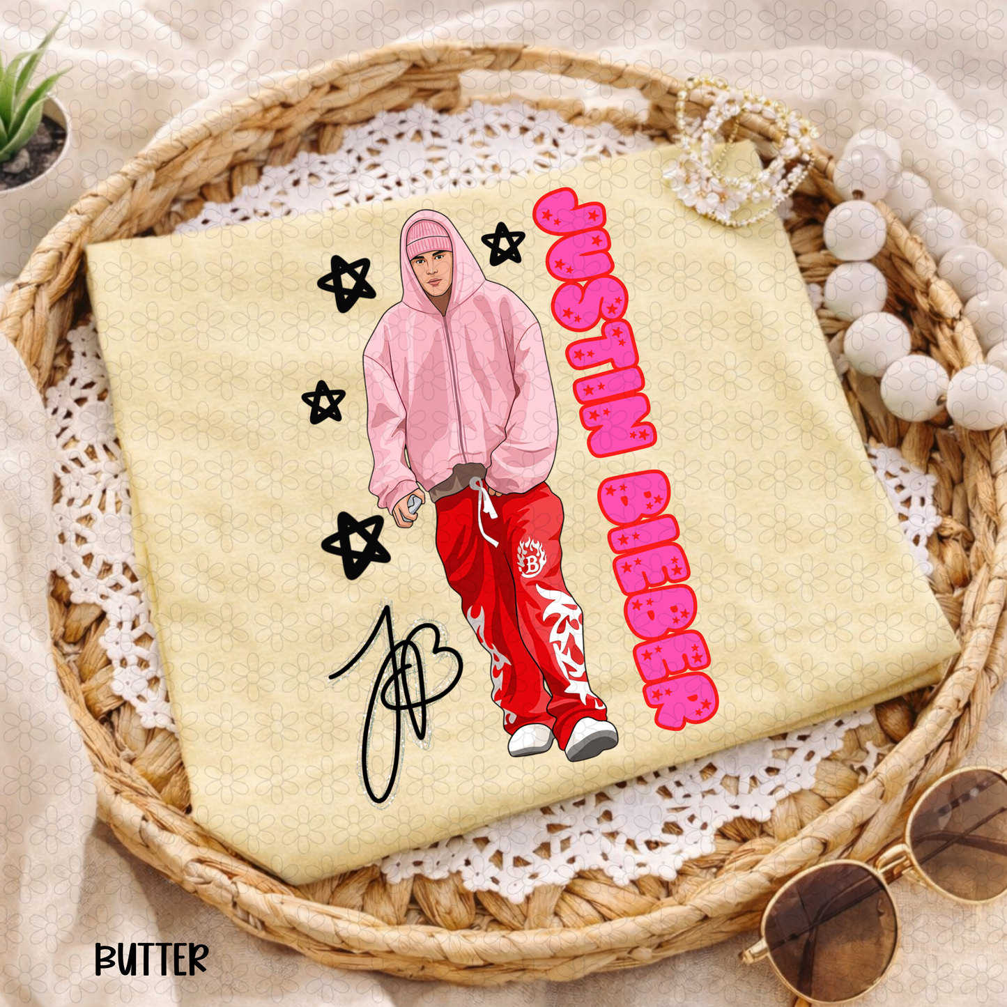 JB Red Pants Completed Tee