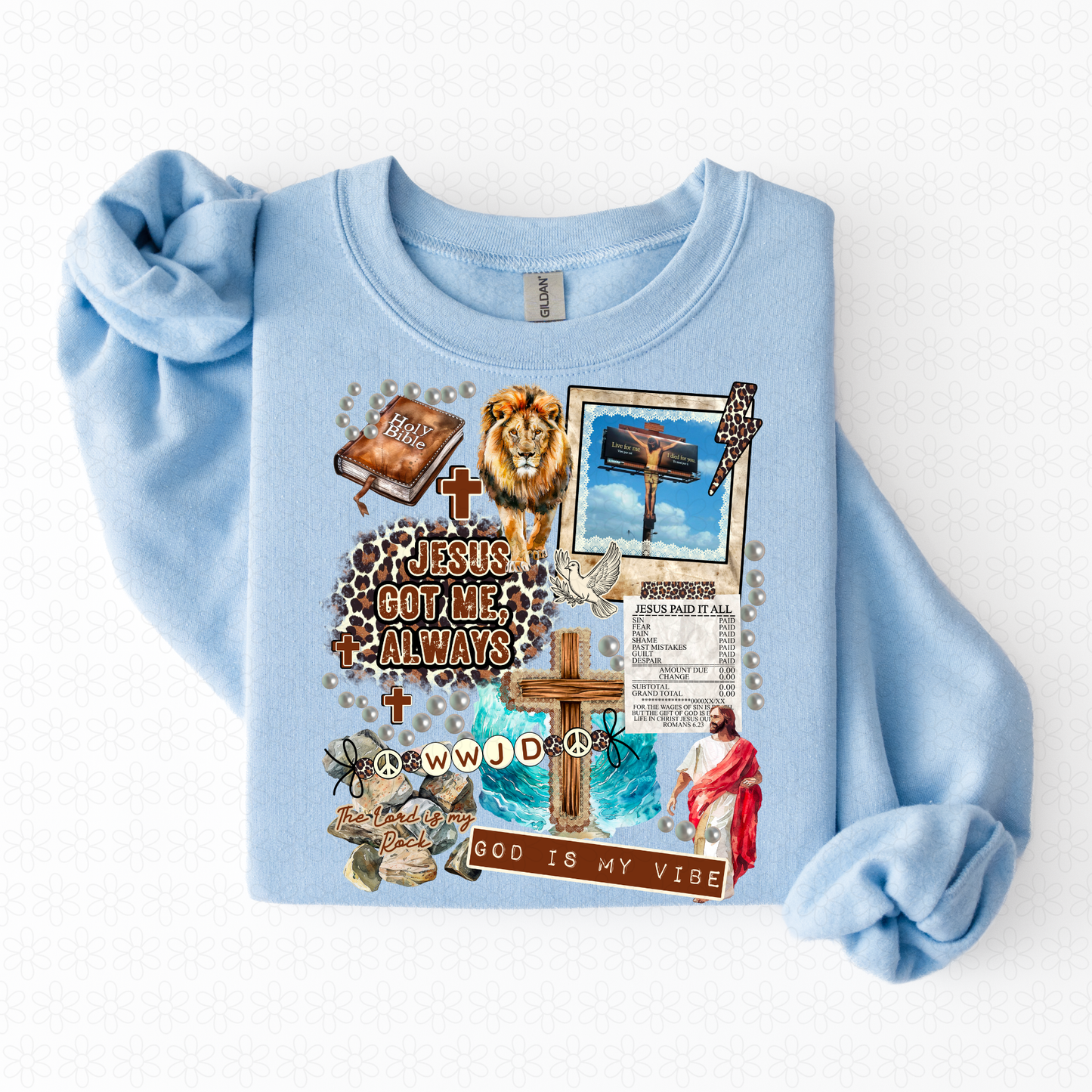 Jesus Got Me Always Collage Kids Completed Tee