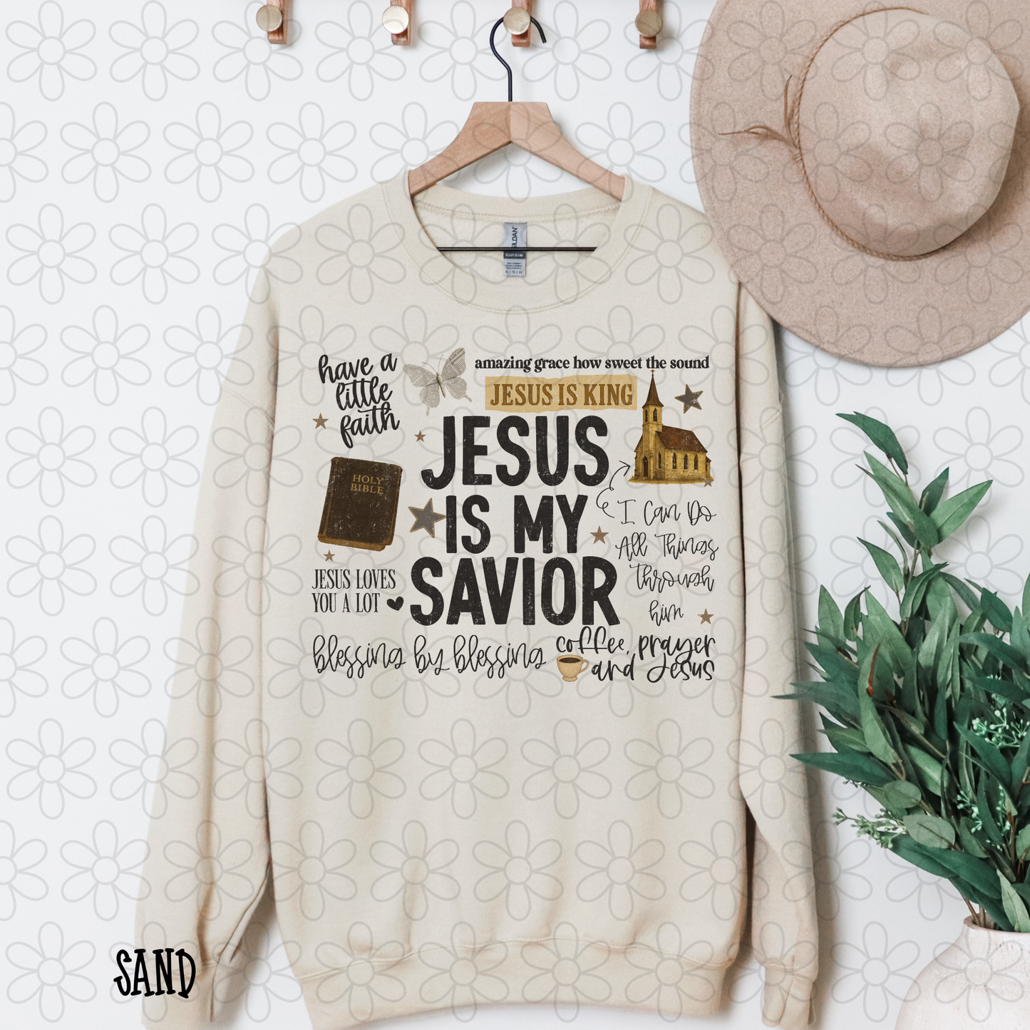 Jesus Is My Savior Black Completed Tee