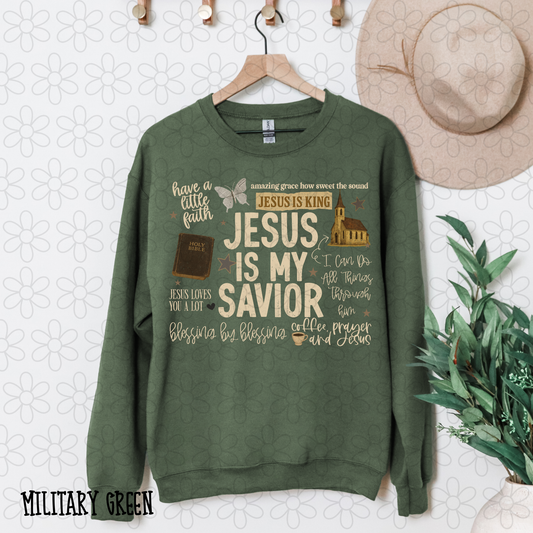 Jesus Is My Savior White DTF Transfer