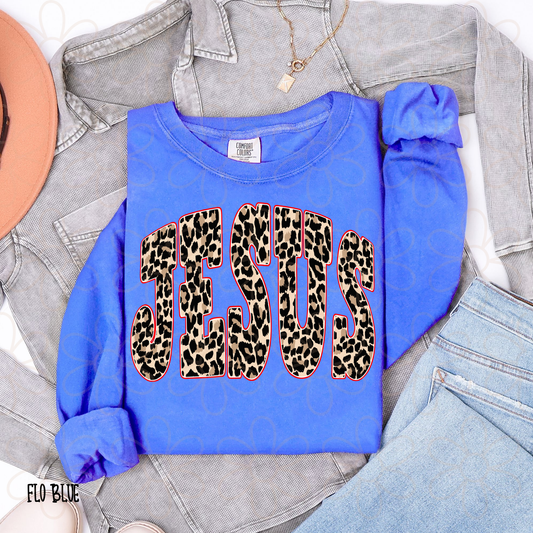 Jesus Leopard Pink Completed Tee