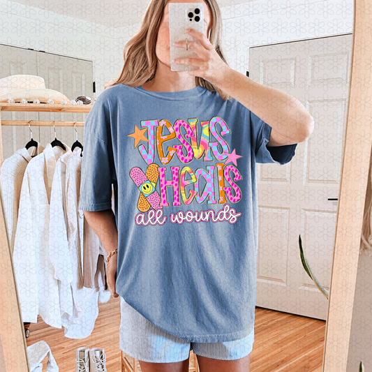 Jesus Heals All Wounds Completed Tee