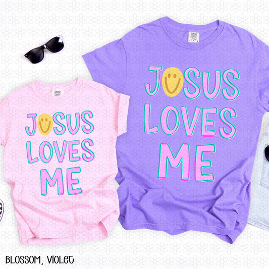 Jesus Loves Me- PINK Completed Tee