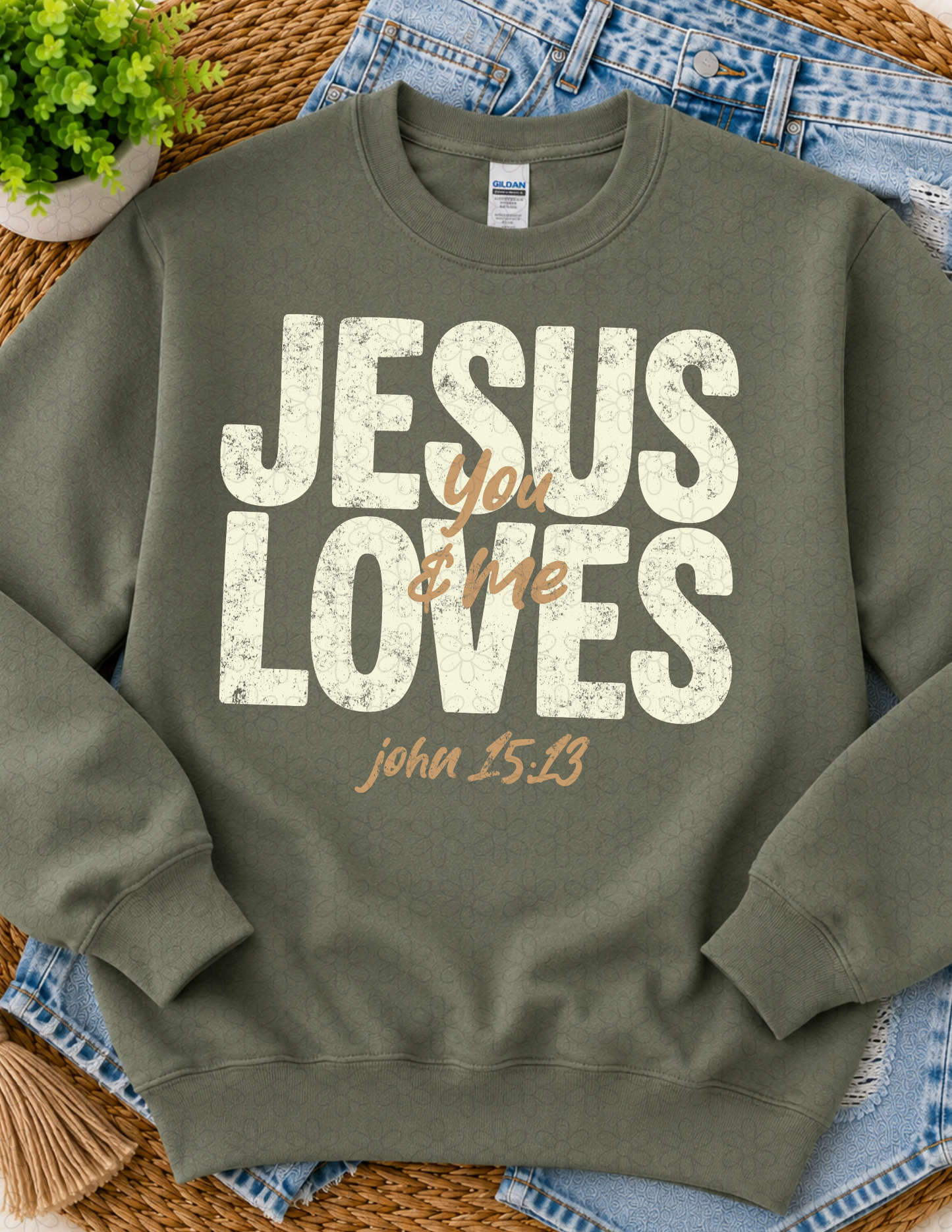 Jesus loves you & Me (Multiple Colors) Completed Tee