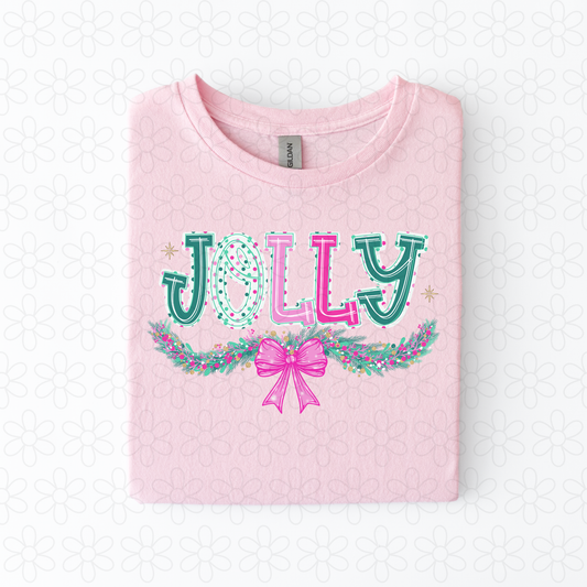 Jolly Garland with bow Completed Tee