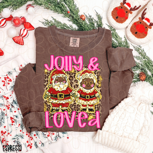 Jolly & Loved Dark Leopard Kids Completed Tee
